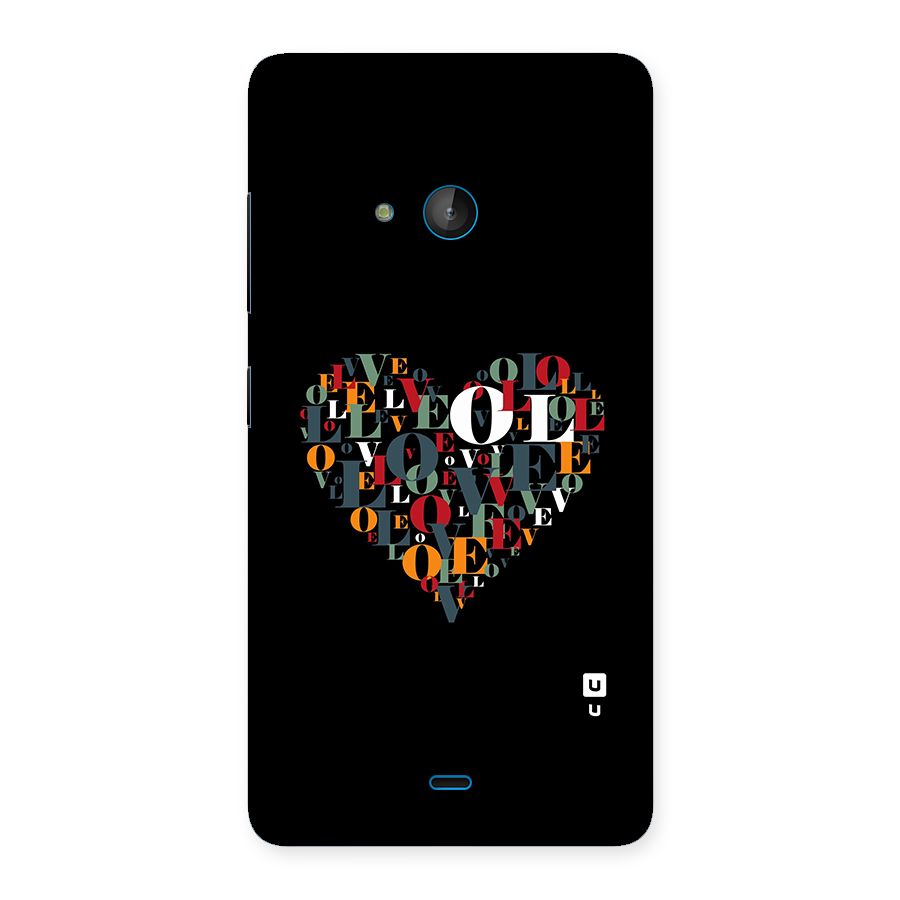 Love Abstract Heart Art Back Case for Lumia 540