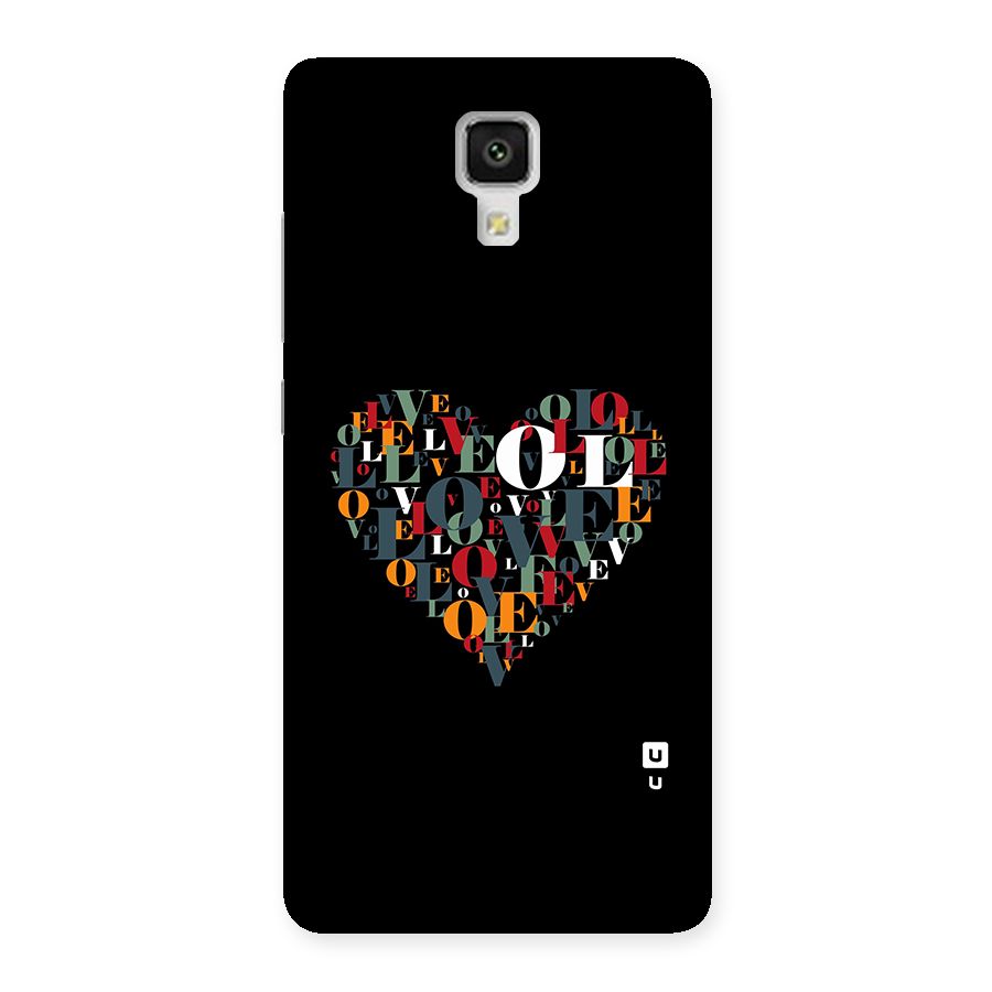 Love Abstract Heart Art Back Case for Mi4