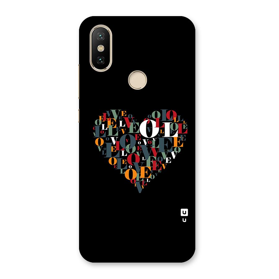 Love Abstract Heart Art Back Case for Mi A2