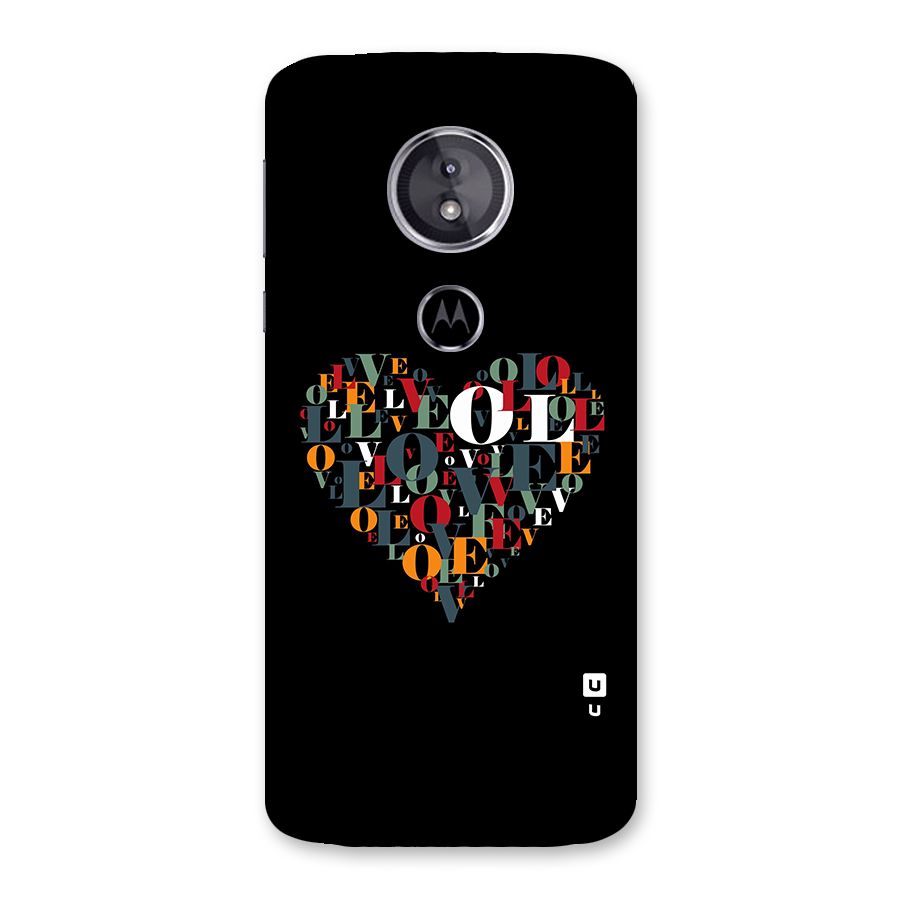 Love Abstract Heart Art Back Case for Moto E5