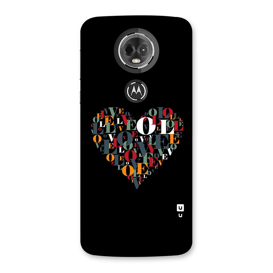 Love Abstract Heart Art Back Case for Moto E5 Plus