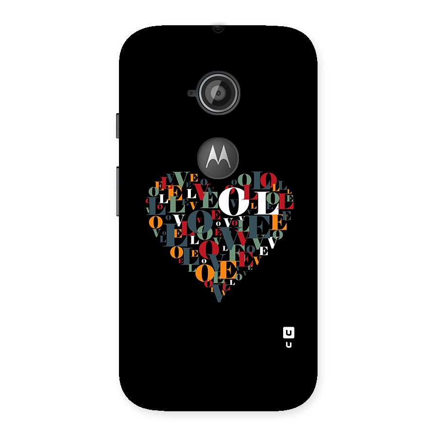 Love Abstract Heart Art Back Case for Moto E 2nd Gen