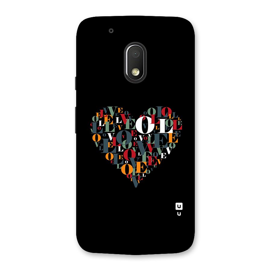Love Abstract Heart Art Back Case for Moto G4 Play