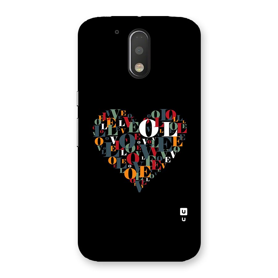 Love Abstract Heart Art Back Case for Moto G4 Plus