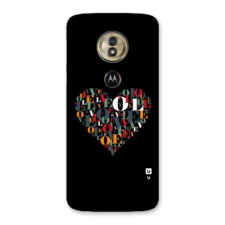 Love Abstract Heart Art Back Case for Moto G6 Play