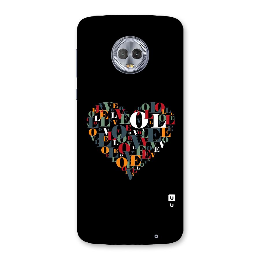 Love Abstract Heart Art Back Case for Moto G6 Plus