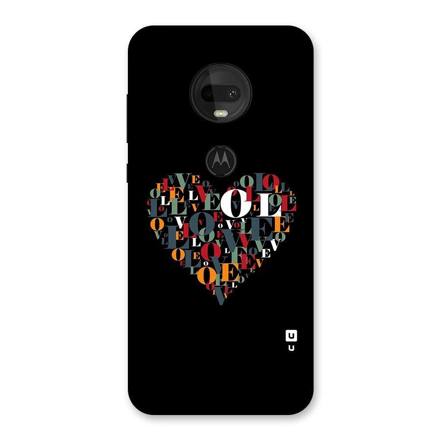 Love Abstract Heart Art Back Case for Moto G7