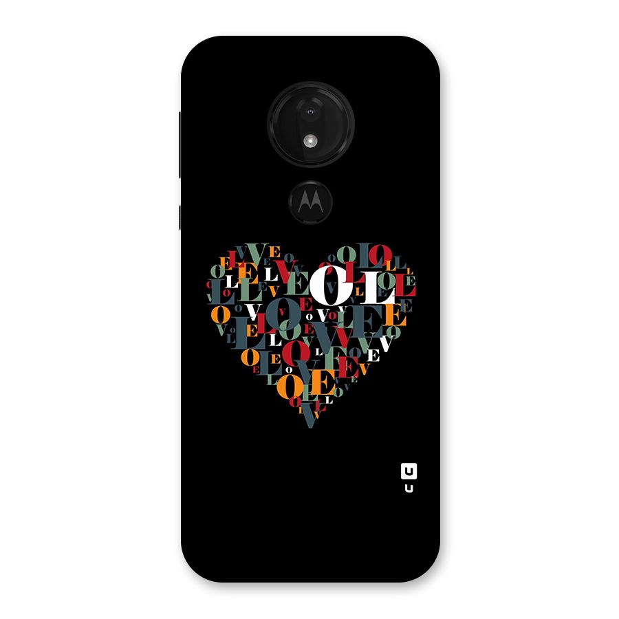 Love Abstract Heart Art Back Case for Moto G7 Power