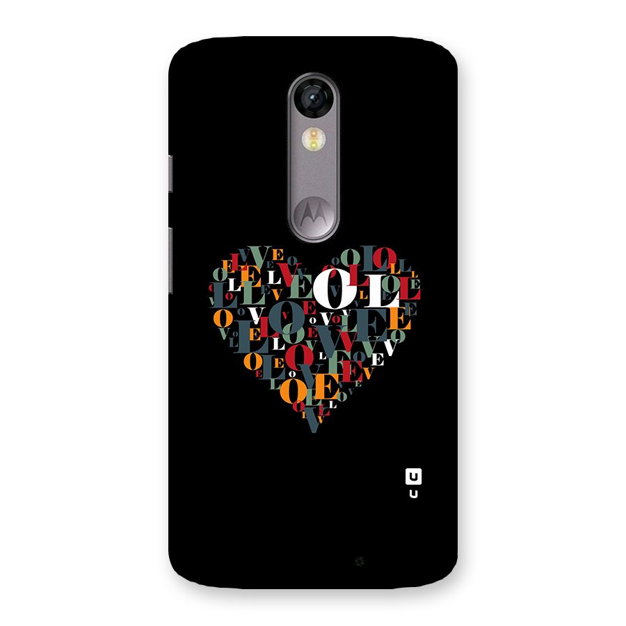 Love Abstract Heart Art Back Case for Moto X Force