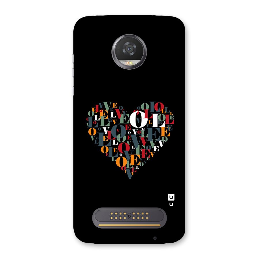 Love Abstract Heart Art Back Case for Moto Z2 Play