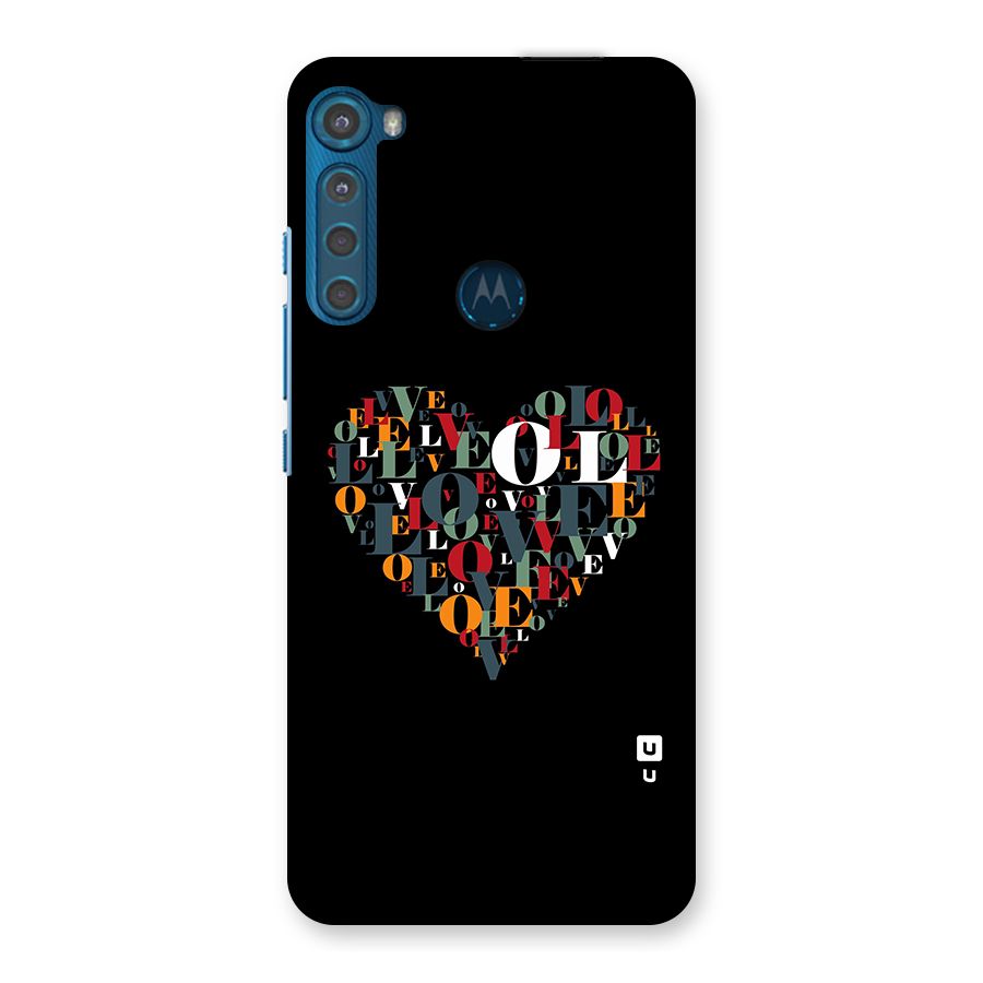 Love Abstract Heart Art Back Case for Motorola One Fusion Plus