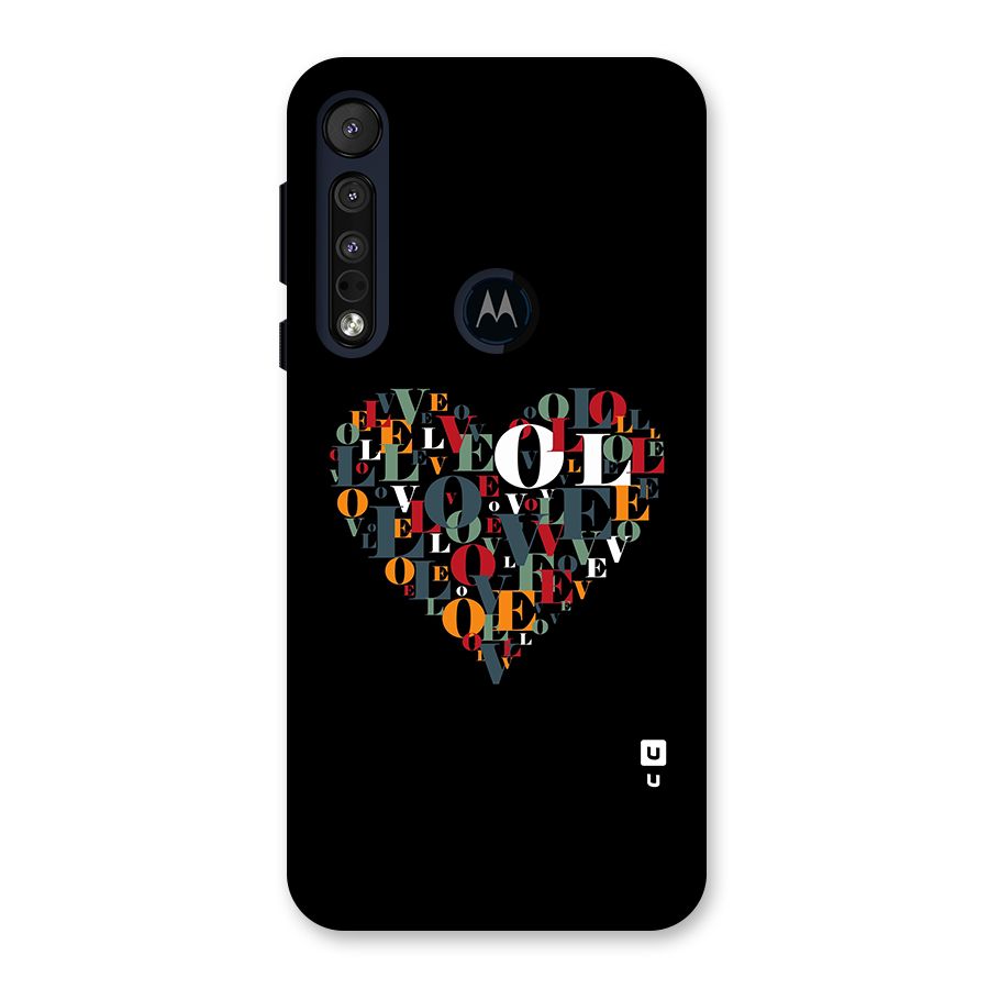 Love Abstract Heart Art Back Case for Motorola One Macro