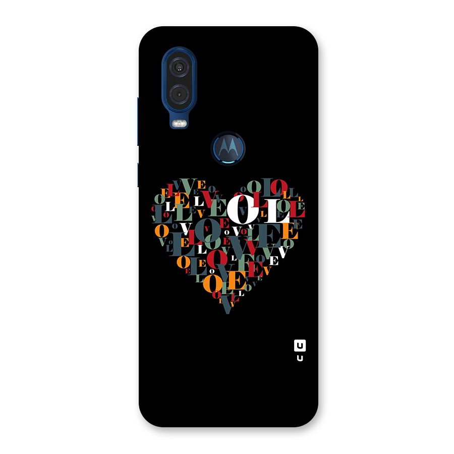 Love Abstract Heart Art Back Case for Motorola One Vision