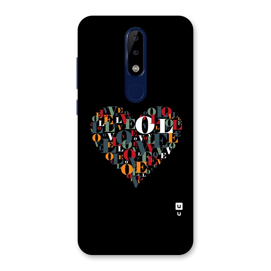 Love Abstract Heart Art Back Case for Nokia 5.1 Plus