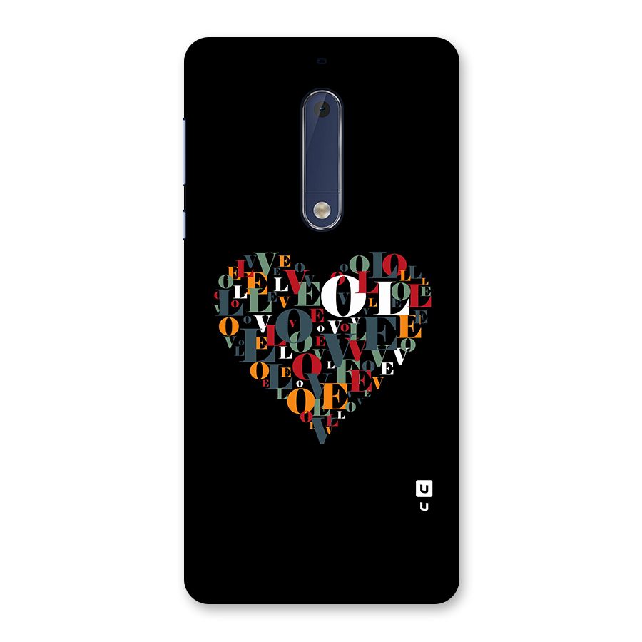 Love Abstract Heart Art Back Case for Nokia 5