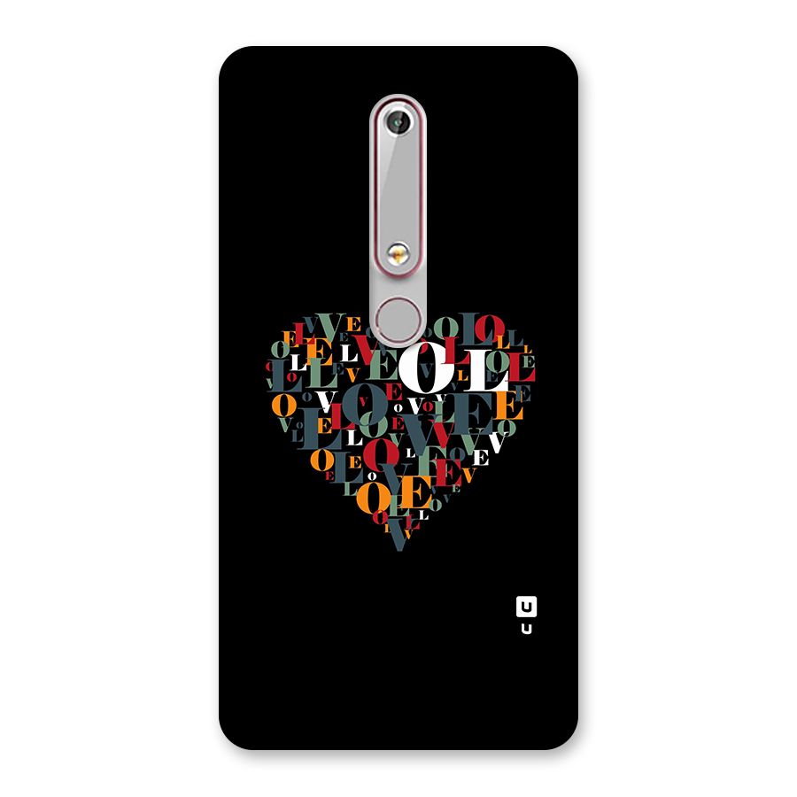 Love Abstract Heart Art Back Case for Nokia 6.1