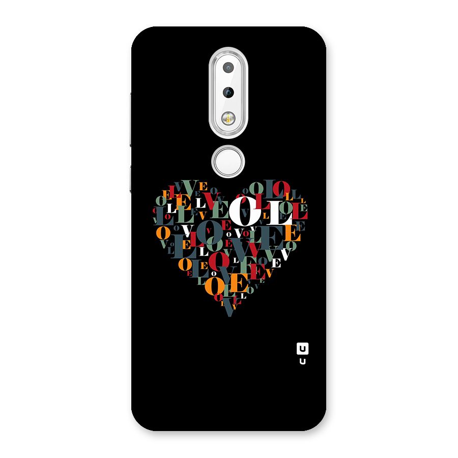Love Abstract Heart Art Back Case for Nokia 6.1 Plus