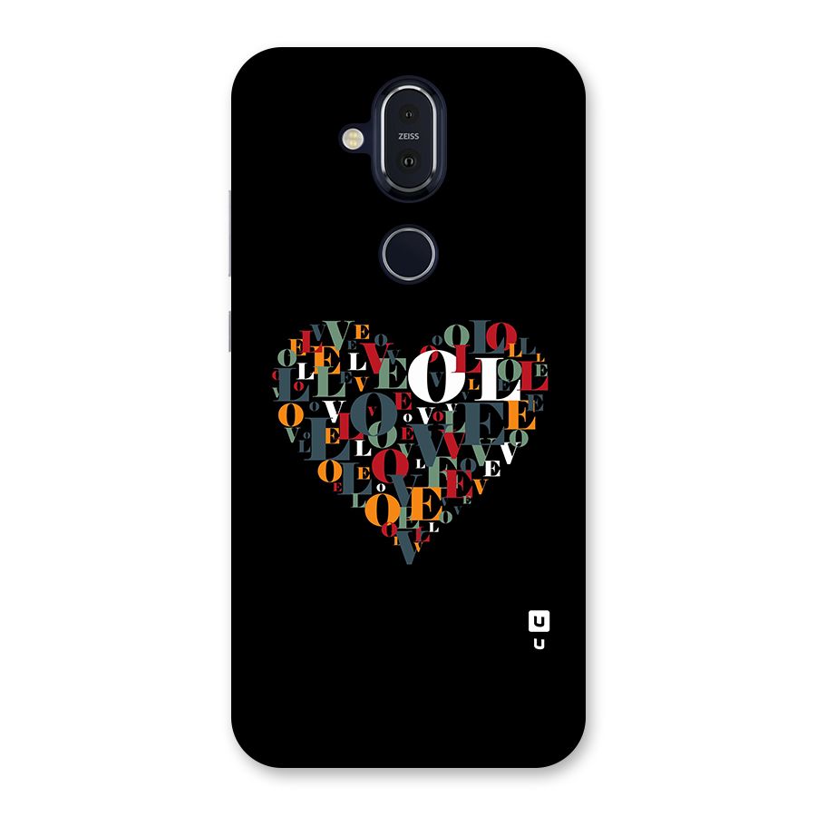 Love Abstract Heart Art Back Case for Nokia 8.1
