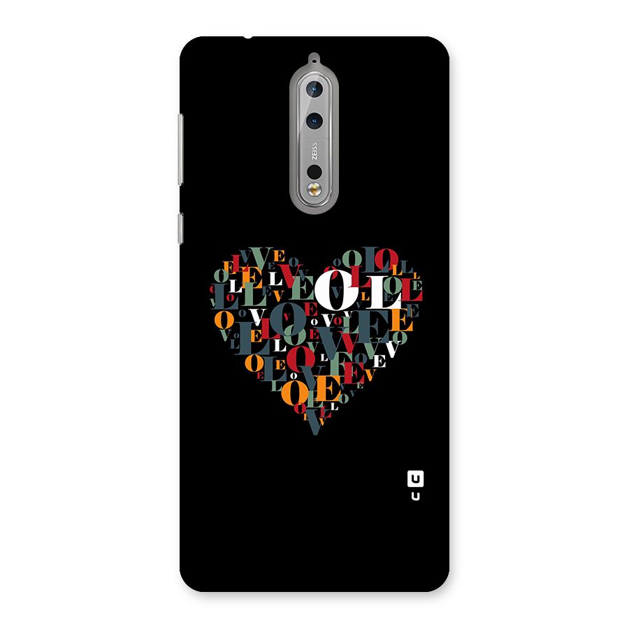 Love Abstract Heart Art Back Case for Nokia 8