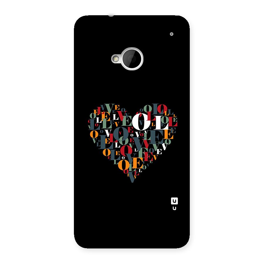 Love Abstract Heart Art Back Case for One M7 (Single Sim)