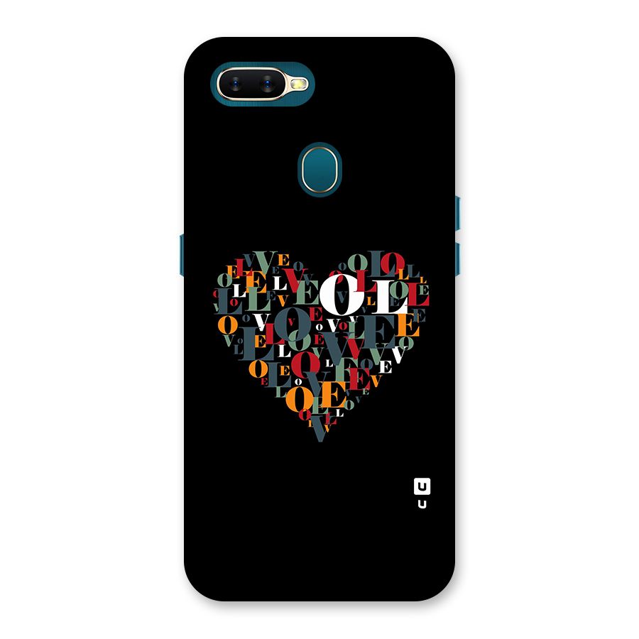 Love Abstract Heart Art Back Case for Oppo A12s
