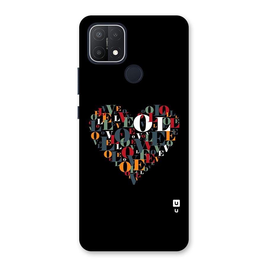 Love Abstract Heart Art Back Case for Oppo A15s