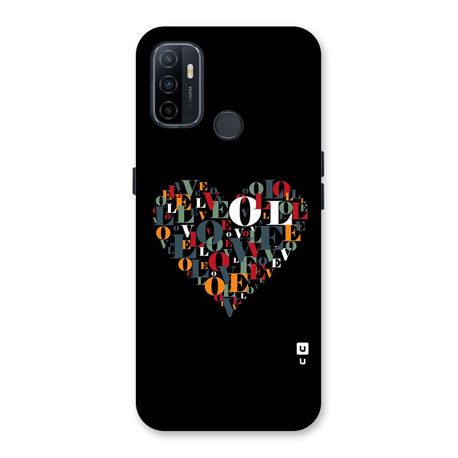 Love Abstract Heart Art Back Case for Oppo A32