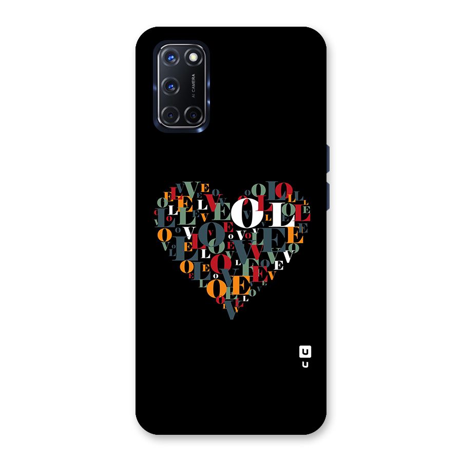 Love Abstract Heart Art Back Case for Oppo A52
