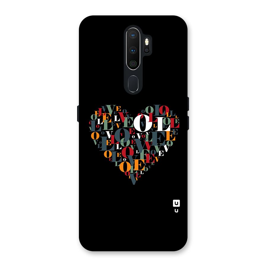 Love Abstract Heart Art Back Case for Oppo A5 (2020)