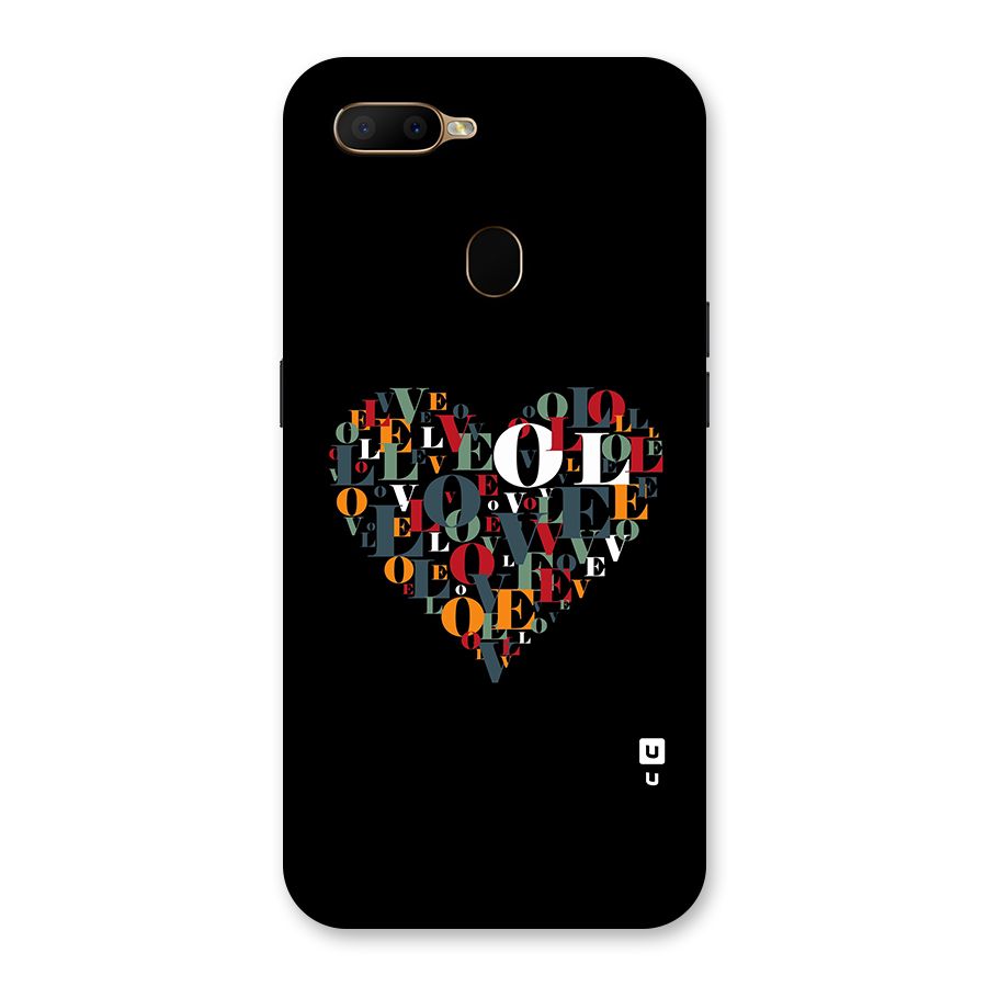 Love Abstract Heart Art Back Case for Oppo A5s
