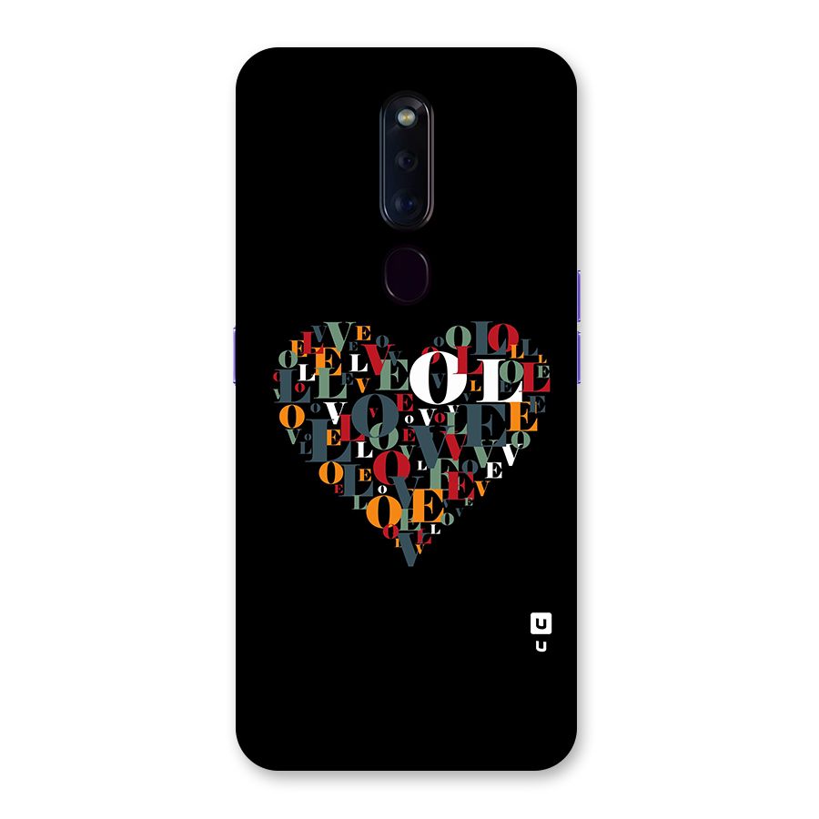 Love Abstract Heart Art Back Case for Oppo F11 Pro