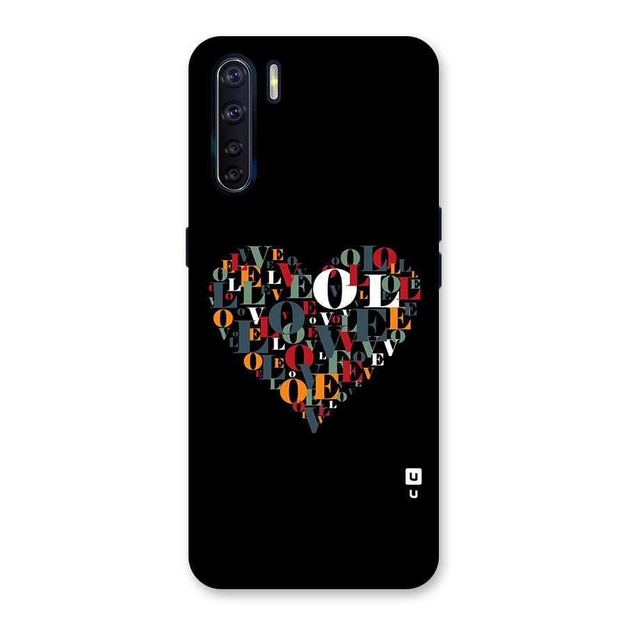 Love Abstract Heart Art Back Case for Oppo F15