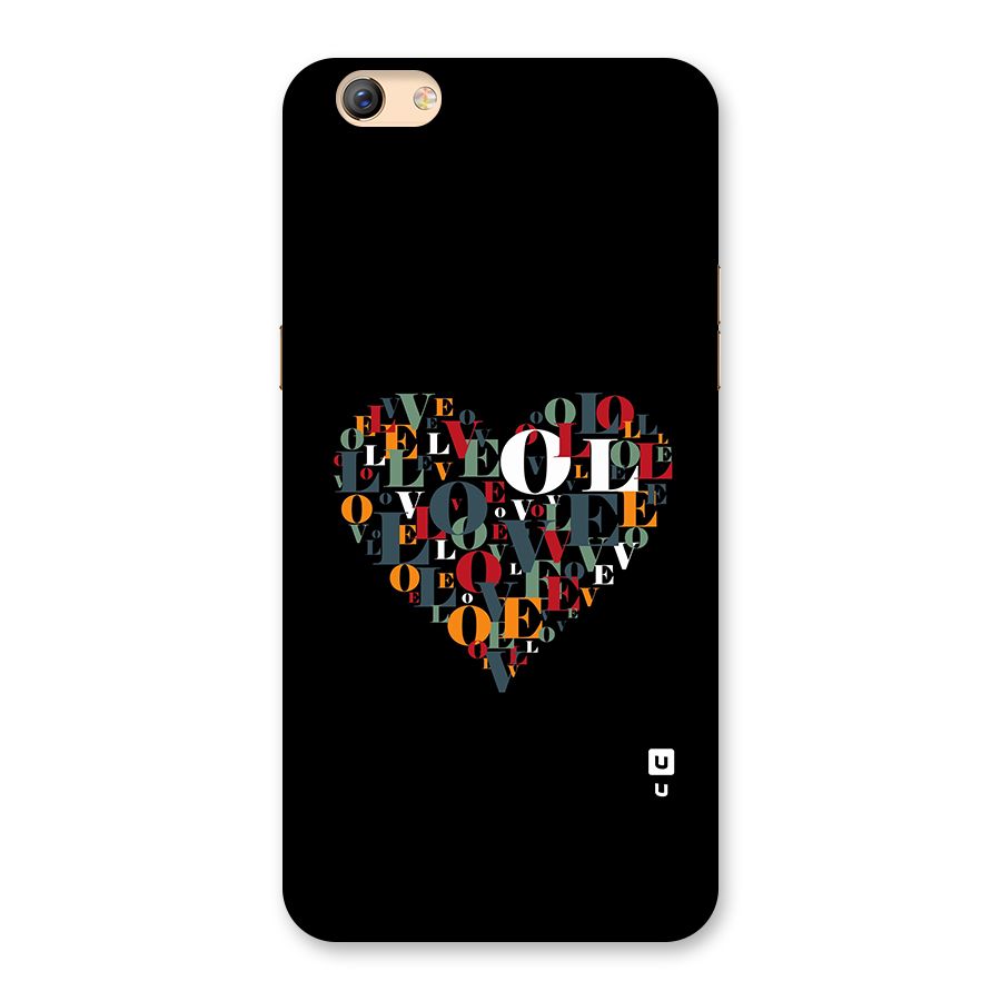 Love Abstract Heart Art Back Case for Oppo F3 Plus