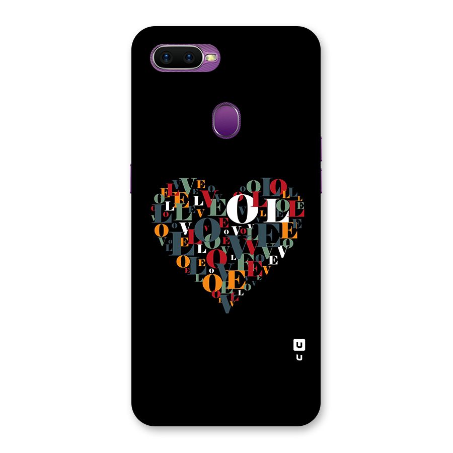 Love Abstract Heart Art Back Case for Oppo F9