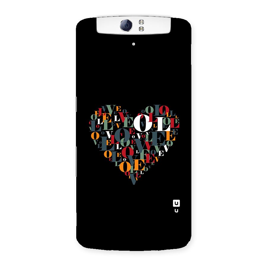 Love Abstract Heart Art Back Case for Oppo N1
