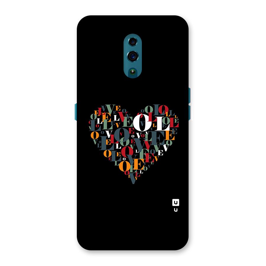 Love Abstract Heart Art Back Case for Oppo Reno