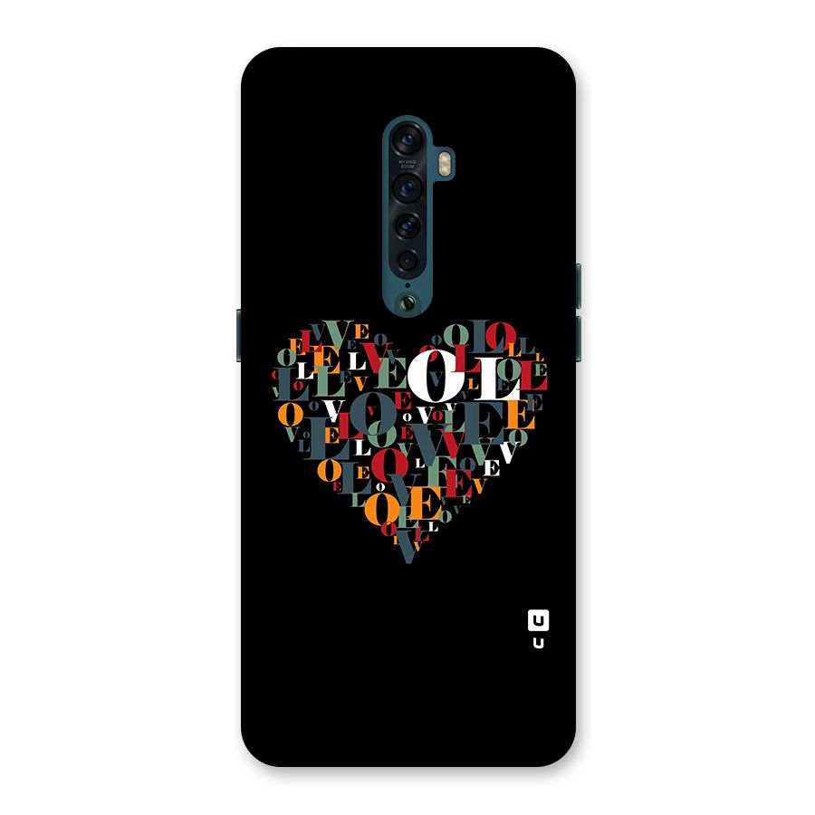 Love Abstract Heart Art Back Case for Oppo Reno2