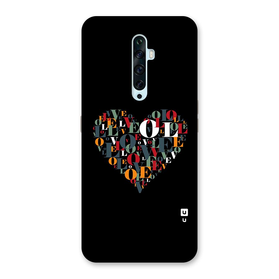 Love Abstract Heart Art Back Case for Oppo Reno2 Z