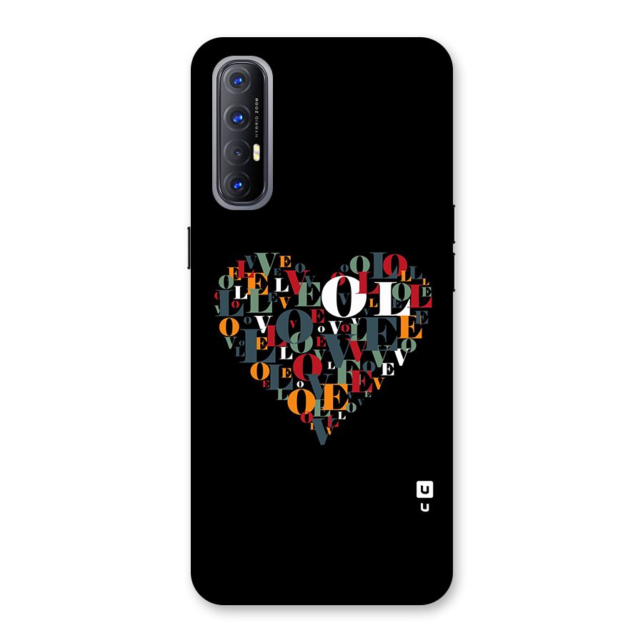 Love Abstract Heart Art Back Case for Oppo Reno3 Pro