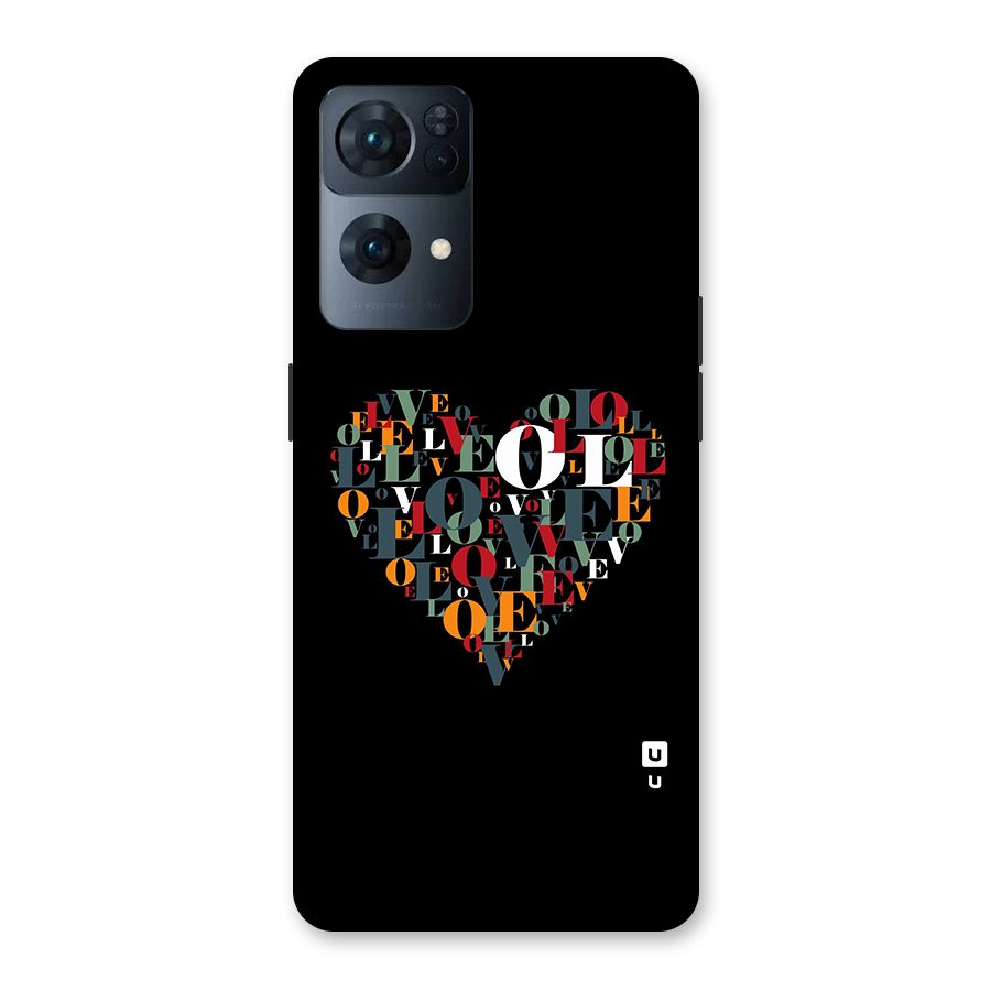 Love Abstract Heart Art Back Case for Oppo Reno7 Pro 5G
