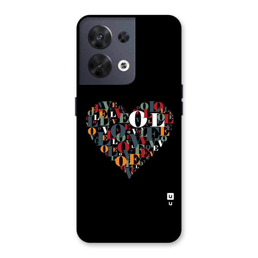Love Abstract Heart Art Back Case for Oppo Reno8 5G