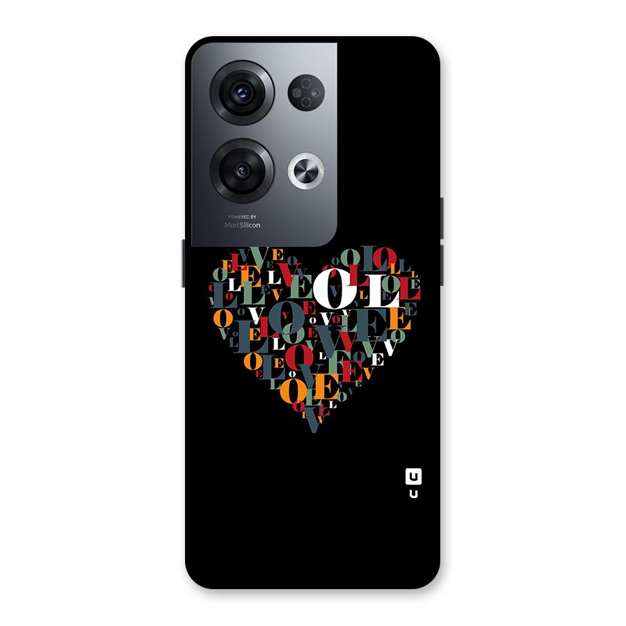 Love Abstract Heart Art Back Case for Oppo Reno8 Pro 5G
