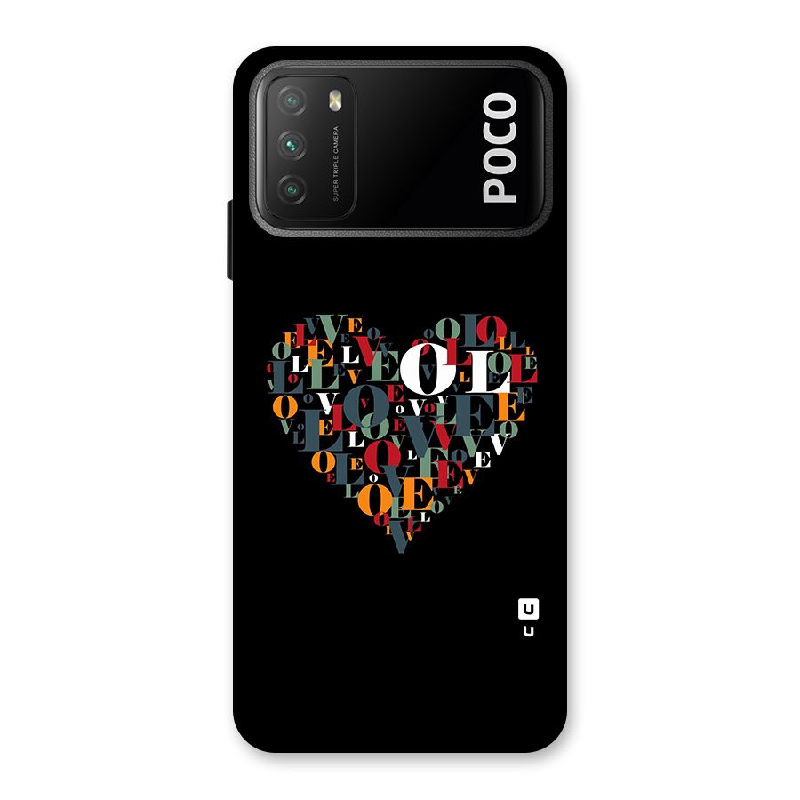 Love Abstract Heart Art Back Case for Poco M3