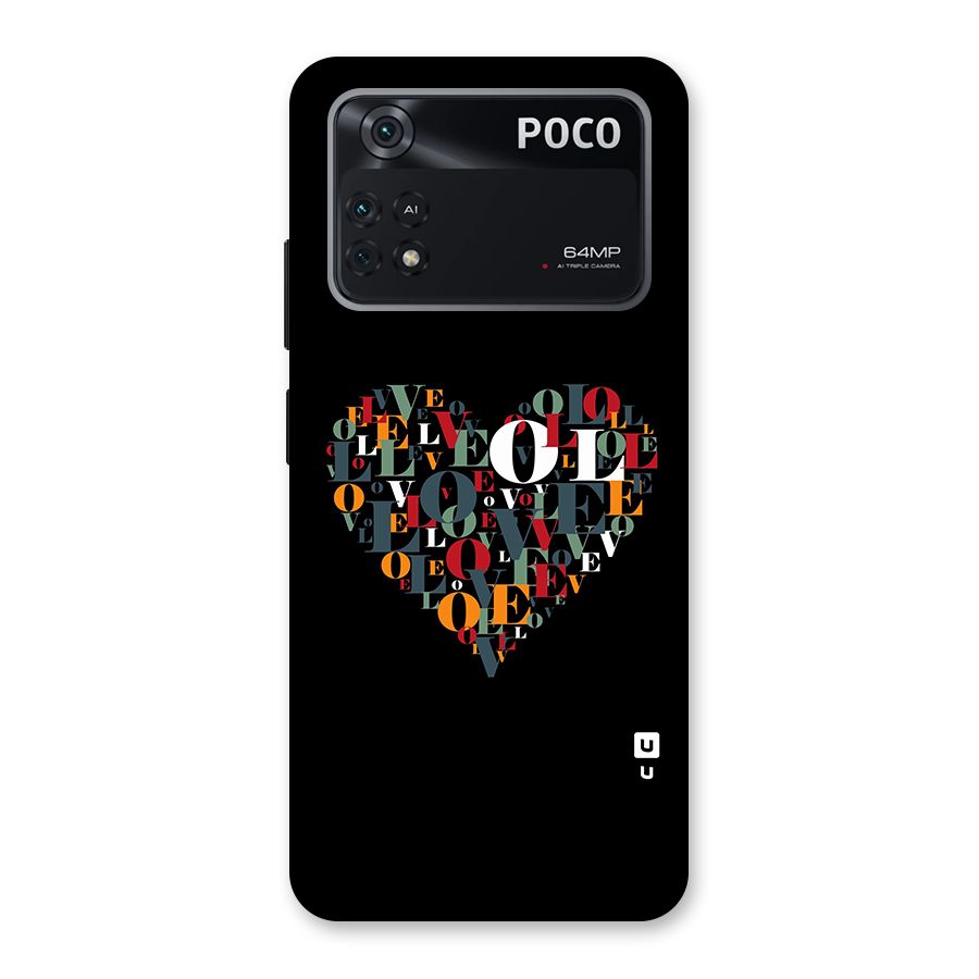 Love Abstract Heart Art Back Case for Poco M4 Pro 4G