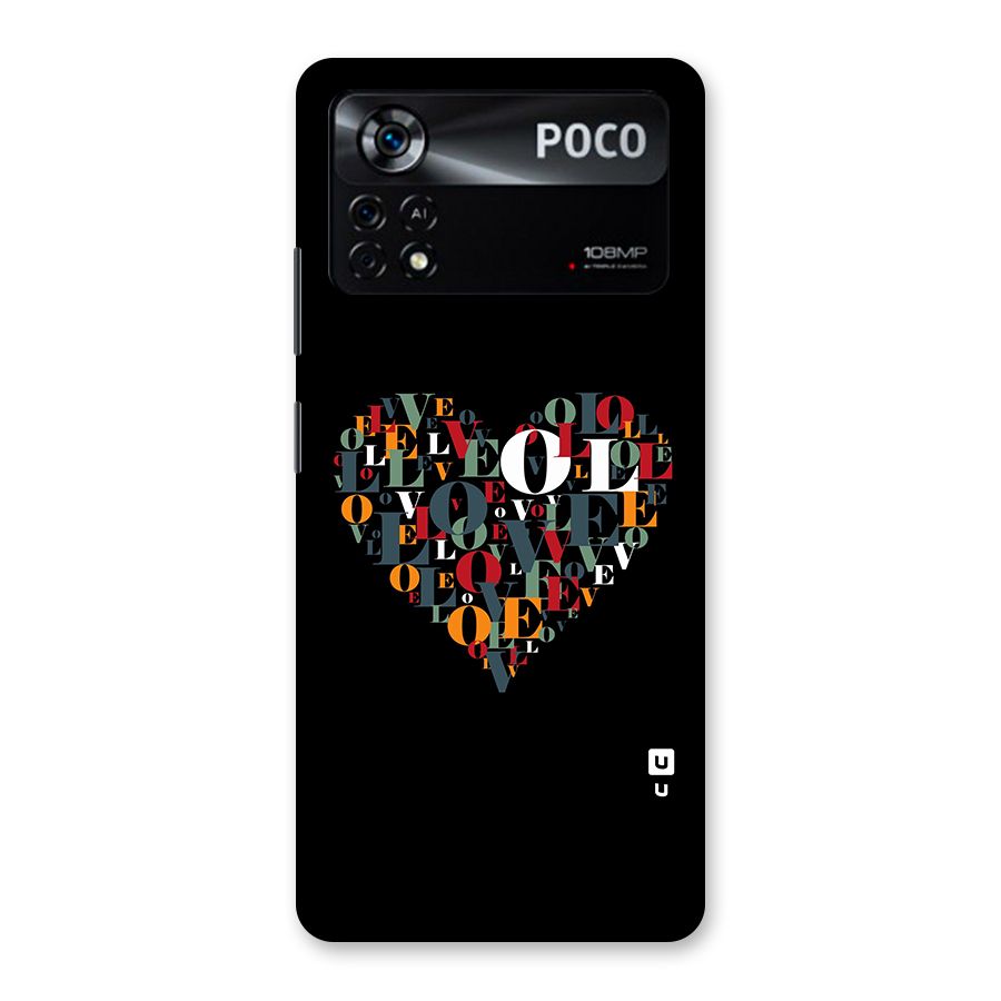 Love Abstract Heart Art Back Case for Poco X4 Pro 5G