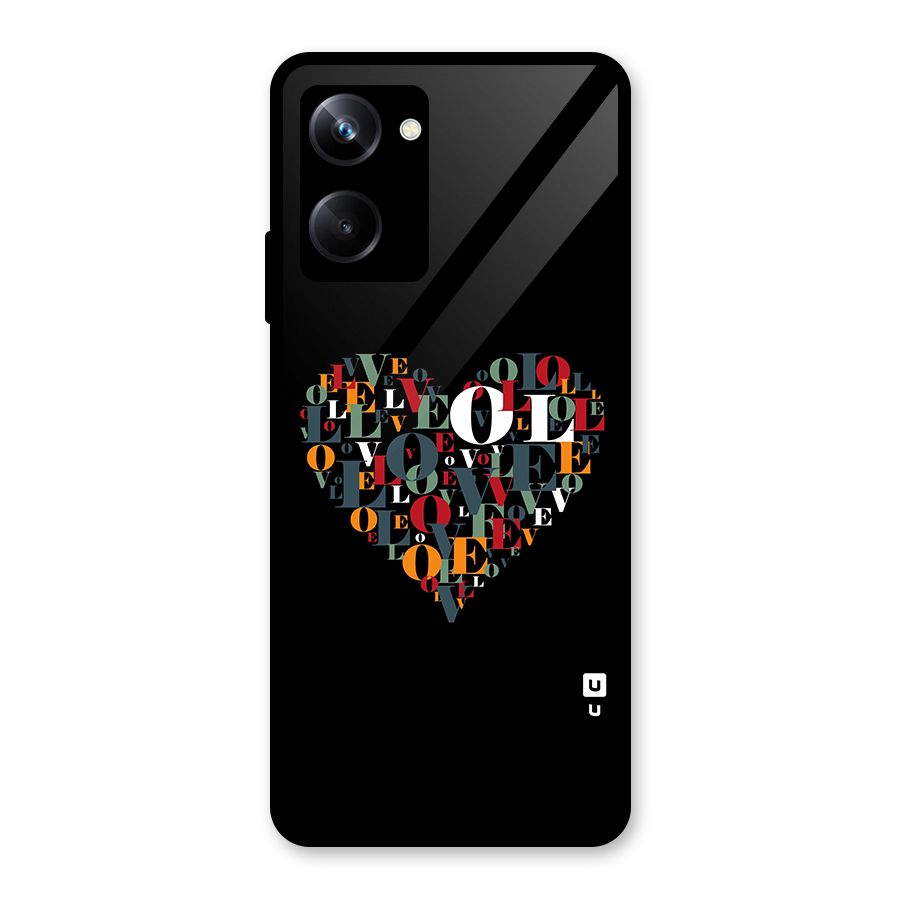 Love Abstract Heart Art Glass Back Case for Realme 10 Pro
