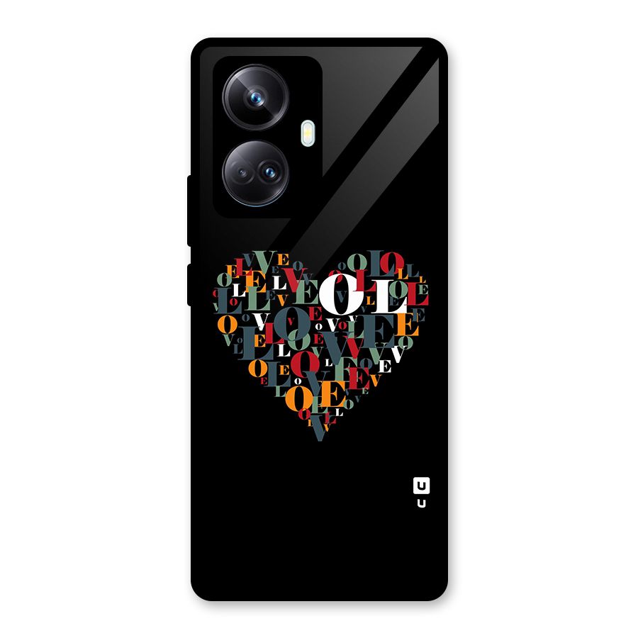 Love Abstract Heart Art Glass Back Case for Realme 10 Pro Plus