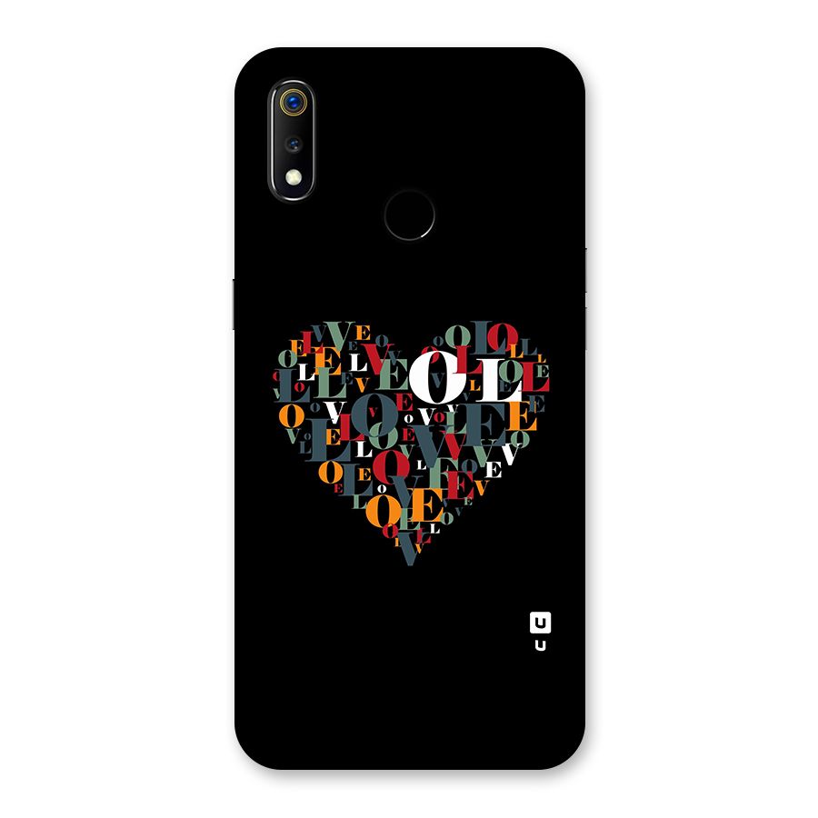 Love Abstract Heart Art Back Case for Realme 3