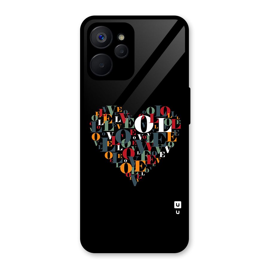 Love Abstract Heart Art Glass Back Case for Realme 9i 5G