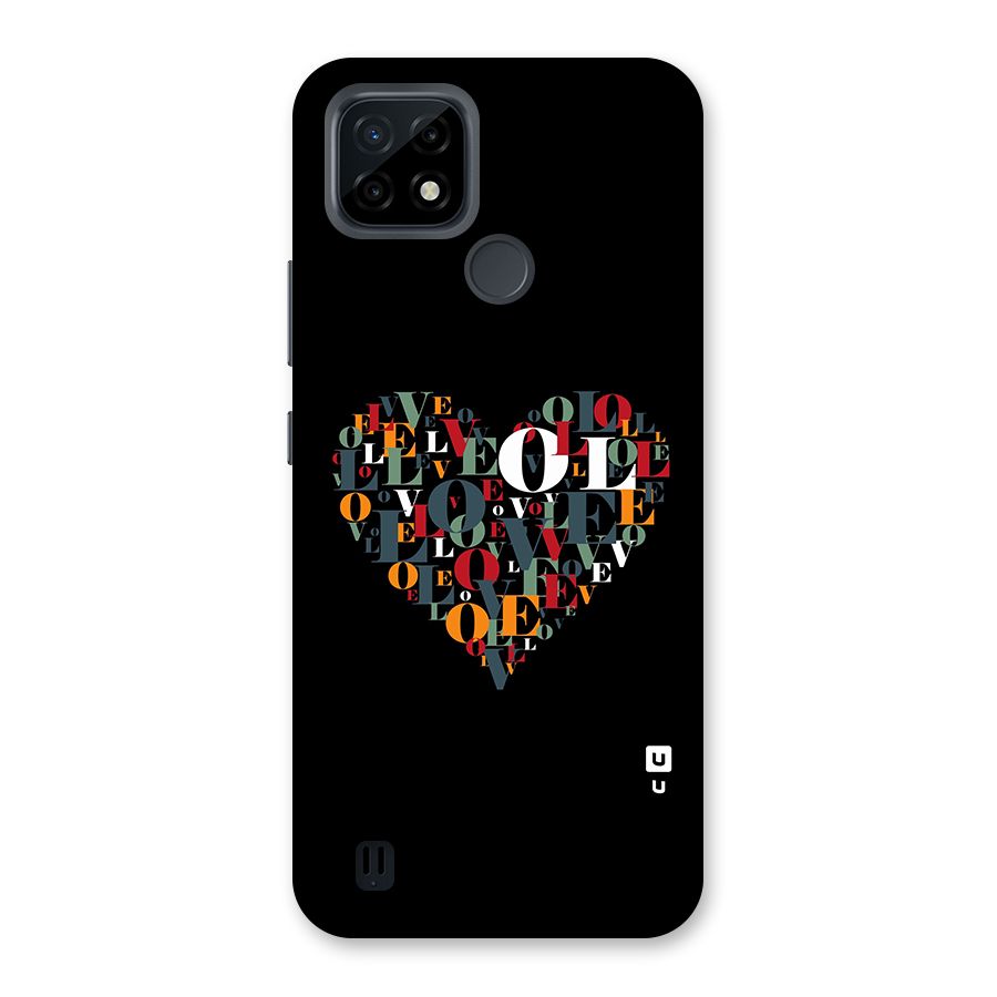 Love Abstract Heart Art Back Case for Realme C21